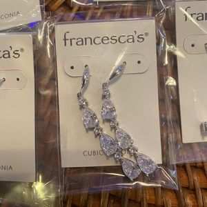 Set of 5 cubic zirconia earrings